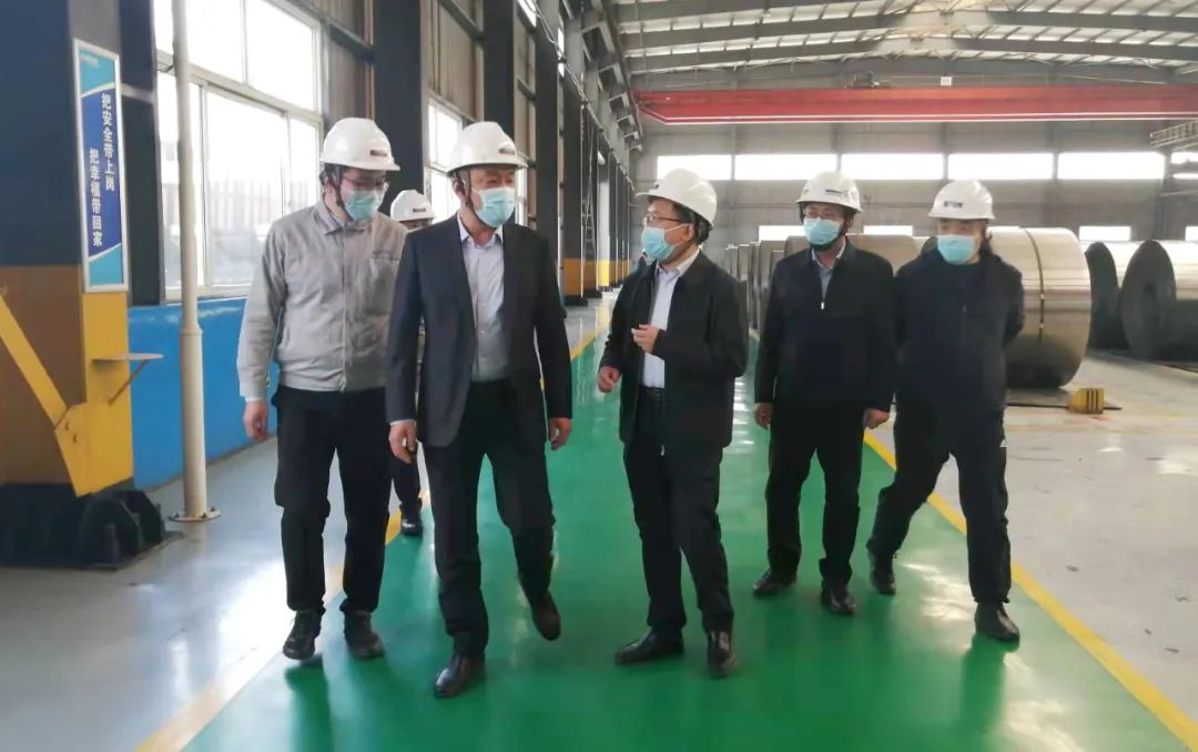 博興縣委常委、宣傳部部長、副縣長孫希軍一行到匯鑫集團視察企業復工復產